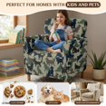 thumbnail image 4 of FKELYI Stretch Armchair Slipcover for Home Living Room Couch Sofa Cover with Elastic Bottom Camo Green Dog Print Anti-Scratch Non-Slip Furniture Protector, 4 of 7