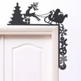 thumbnail image 4 of Christmas Door Corner Décor– Festive Metal Holiday Decoration– 6 Unique Designs (Santa, Reindeer, Gnomes & More)– Indoor/Outdoor, Powder-Coated, Handmade in Texas (Christmas-Santa-and-Presents-GOLD), 4 of 4