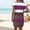 Purple-dresses for women, variant on Hilenly Womens Plus Size Tshirt Dress Crewneck Short Sleeve Striped Dress Loose Fit Casual Mini Summer Dress with Pockets