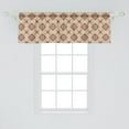 thumbnail image 2 of Ambesonne Geometric Window Valance, Oriental Flowers, 42" x 18", Pale Orange Redwood, 2 of 3