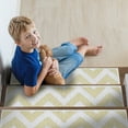 thumbnail image 3 of Traverse Design 9" X 28" Stair Treads - 70 % Cotton Anti-Slip Carpet Strips for Indoor Stairs-Easy to Install Stair Treads with Double Adhesive Tape-Safe, Extra-Grip, 4-Pack-Banana Cream Yellow, 3 of 9