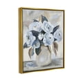 thumbnail image 3 of Stupell Industries Traditional Blue Rose Blossom Bouquet Painting Metallic Gold Floating Framed Canvas Print Wall Art, Design by Kelley Talent, 3 of 6