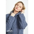 thumbnail image 2 of Aran Merino Wool Irish Sweater Patchwork Oversized Women's Chunky Knit Jumper Made in Ireland, 2 of 4