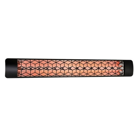 Eurofase Heating - 6000 Watt Electric Infrared Dual Element Heater-277 Voltage-Black Finish-Stella Decorative Fascia