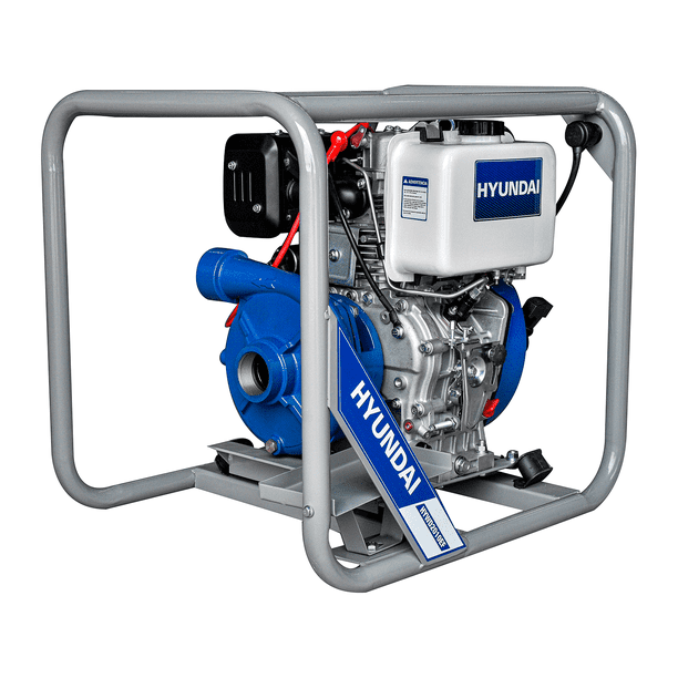 Bomba de Agua Agrícola Hyundai Diésel 10 Hp 2x2 Pulgadas C/A Electrico