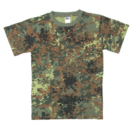 Military Uniform Supply Flecktarn T-Shirt - SMALL (Best Looking Military Uniforms)