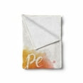 thumbnail image 2 of Yellow and White Soft Flannel Fleece Blanket, Watercolor Style with Carpe Diem Seize the Day Enjoy the Moment, Cozy Plush for Indoor and Outdoor Use, 70" x 90", Yellow Marigold Pink, by Ambesonne, 2 of 6