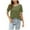 Green, variant on EDFBUYKRS Women's Plus Tops for Women 2026 Casual Womens Summer Tops Short Sleeve Striped Color Block Shirts Crewneck Loose Casual Tee Tops M