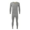 thumbnail image 6 of Letdown Men's Traditional Thermal Long Johns Underwear Lined Soft Thermal Underwear Base Layer Pajamas Clothes Warm Base Layer for Winter Skiing Hunting (Grey-B, XXXXL), 6 of 6