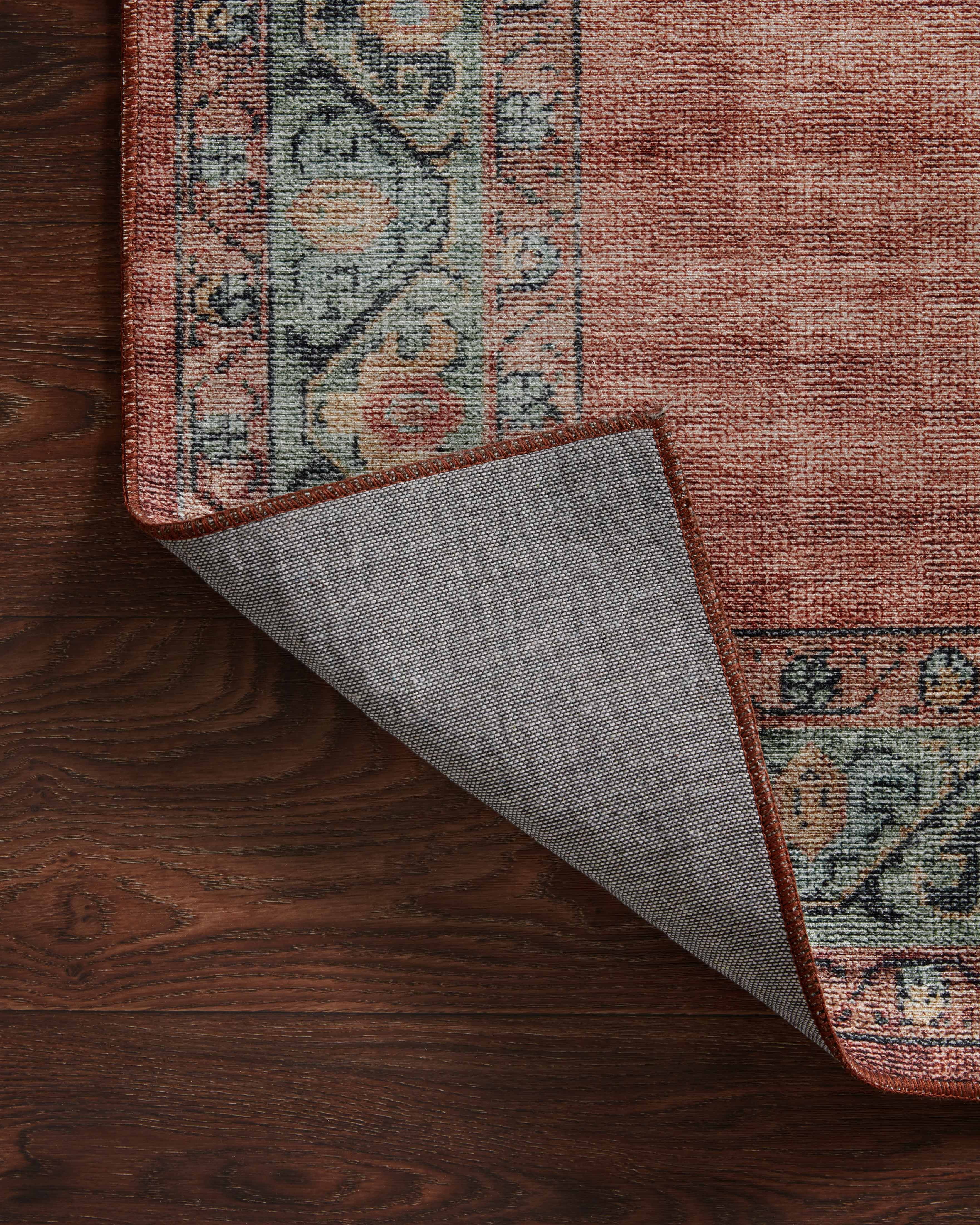 Loloi Heidi Collection HEI-05 Spice / Aqua, Area Rug 2'-6" x 9'-6"
