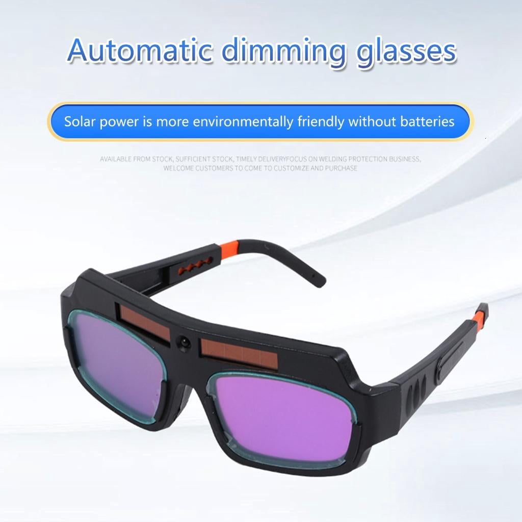 Solar Automatic Darkening Welding Goggles Welder Eyes Glasses Solar Welding Helmets for Welding Machine/Equipment Tool