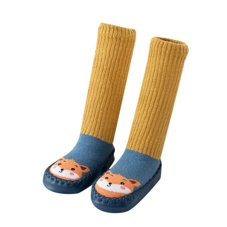 

QYZEU Shoes Toddler 6 Kids Shoes 12 Months Boys Girls Kids Socks Shoes Toddler Shoes Floor Socks Shoes Bear Blue Outwear