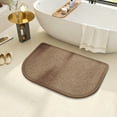 thumbnail image 4 of Half Circle Bath Mat Thin Bathroom Rugs Fit Under Door Quick Dry Non Slip Washable Bathroom Mat with Rubber Backing Absorbent Woven Half Round Shower Rug Flower Bath Rugs 23.62x 35.43 Inch 13 Styles, 4 of 4