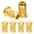 thumbnail image 1 of Greenadscape 6Pcs Golden Metal Guitar String Ferrules for Electric Guitar Accessories Professional Design 0.28x0.24in, 1 of 5