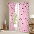 thumbnail image 3 of Manfei Pink Geometric Lines Blackout Curtains,Fashion Goblet Pattern Curtains Pack of 2 (42x84 Each), 3 of 6