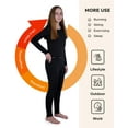thumbnail image 2 of INNERSY Big Girls' Light Thermal Underwear Set Long Johns Base Layer for Kids(Small,Black), 2 of 6