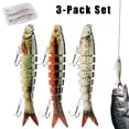 thumbnail image 1 of 3D Simulation Fish Hook Realistic Fish Shape Fishing Supplies for Fishing Enthusiasts (3 Pcak Set), 1 of 8