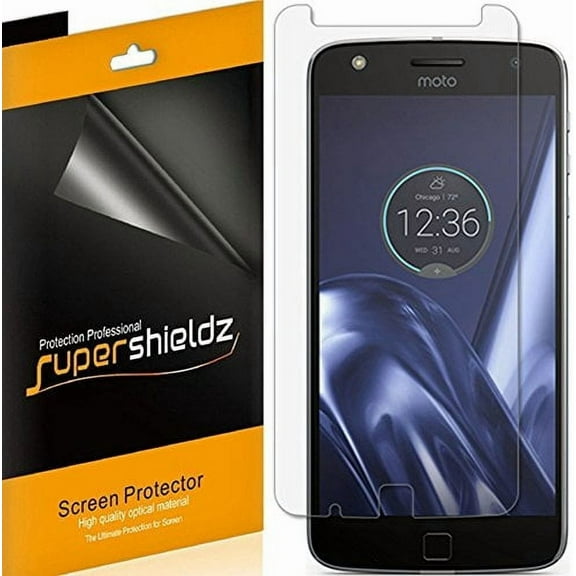 [6-pack] Supershieldz for Motorola Moto Z Play Droid / Moto Z Play Screen Protector, Anti-Bubble High Definition (HD) Clear Shield