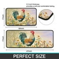 thumbnail image 7 of Chic Rooster Kitchen Mat，Luxurious Crystal Velvet with Sleek Black Edge, Sizes 120x43cm and 43x76cm, 7 of 7