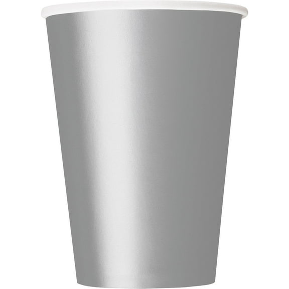 Paper Cups, 12 oz, Silver, 10ct