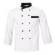 thumbnail image 2 of para proteger Chaqueta de Unisex Adultos Cruzadas Medias Cuello Mandarín Bolsillo Ropa Blanco XL Salvador Uniforme de la chaqueta del chef, 2 of 7