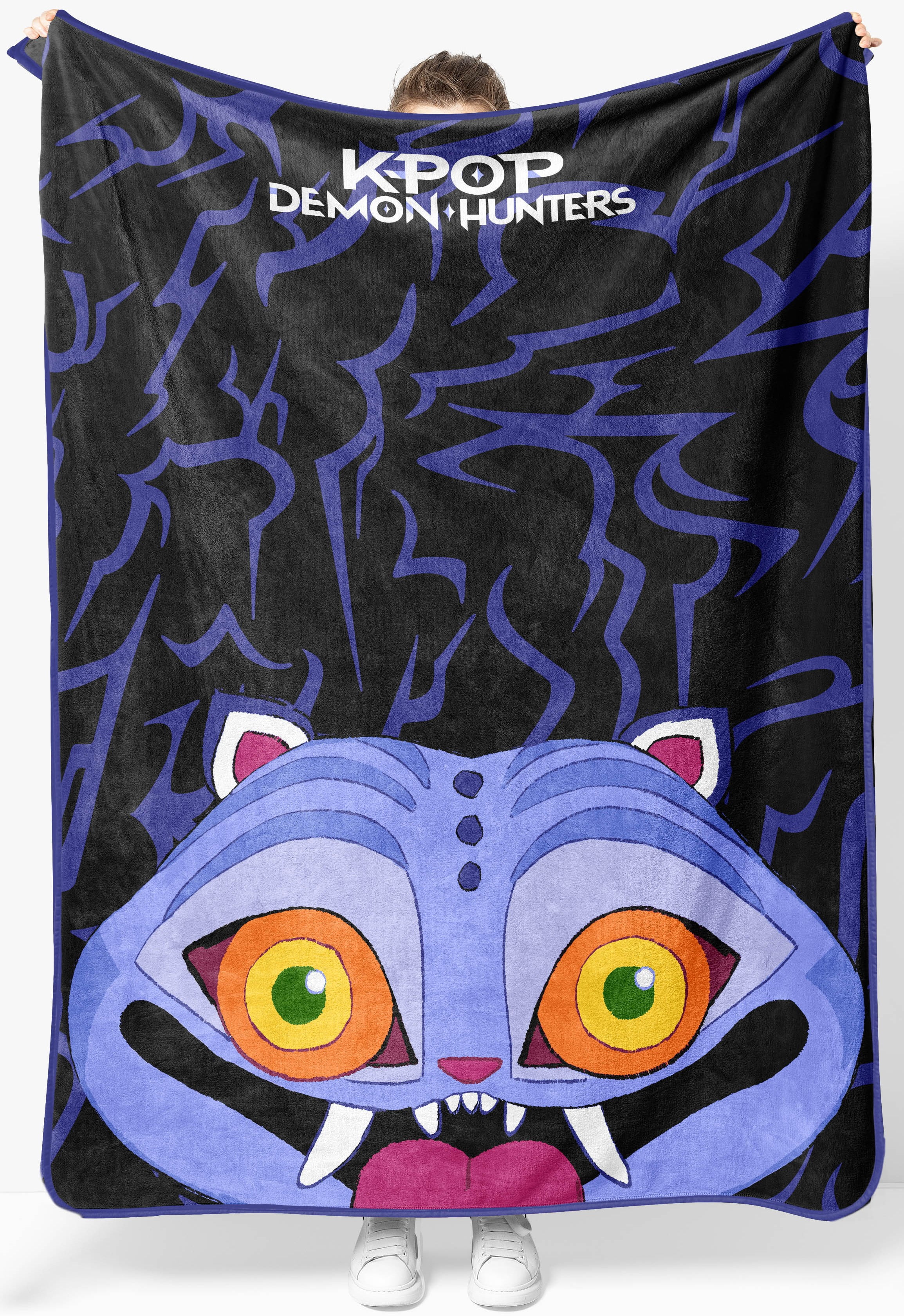 KPOP Demon Hunters Derpy Peaking Silk Touch Throw Blanket, 46x60
