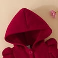 thumbnail image 5 of Usaibhir Toddler Baby Girl Clothes Jacket Coat Long Sleeve Solid Color Buttons Hooded Trench Coat Dress Fall Winter Outfit 9-24M, 5 of 8