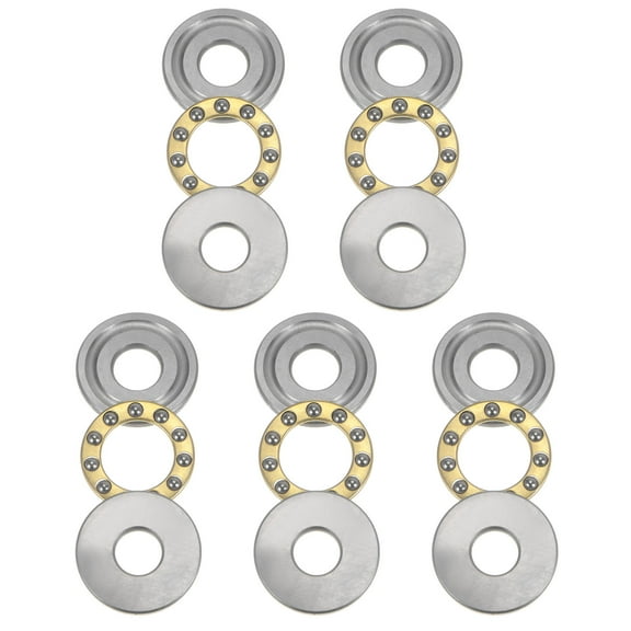Uxcell F8-22M Miniature Thrust Ball Bearings 8x22x7mm Chrome Steel with Washers 5 Pack
