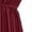 Wine Red, variant on Women Fall Long Sleeve Dress Casual V Neck Pleated A Line Dark Green L