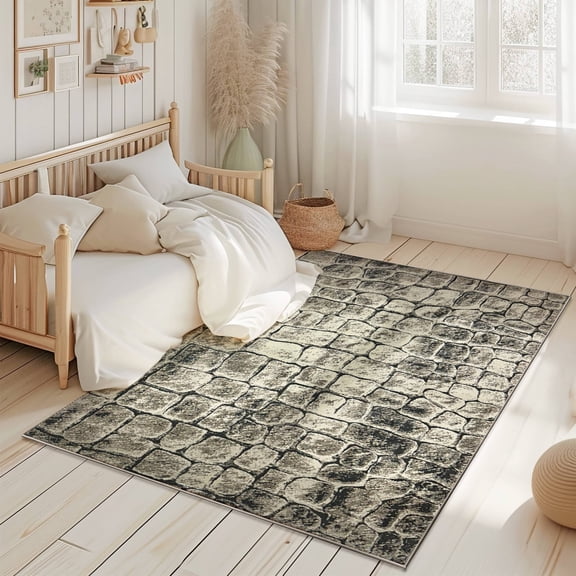 Planet Rugs Indoor Modern Abstract Rug Contemporary 5x7 Area Rug For Living Room Carpet