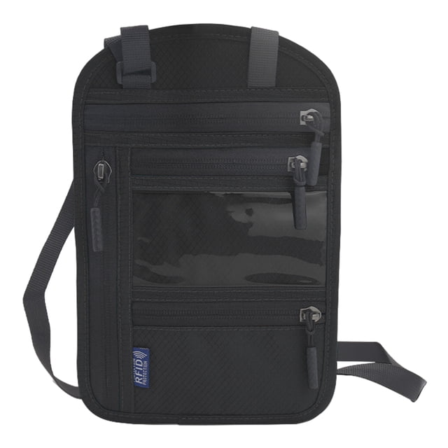 DQrwqpou Porta Con Bloqueo RFID Y Cartera para Tarjetas Crédito Con YKK (negro)