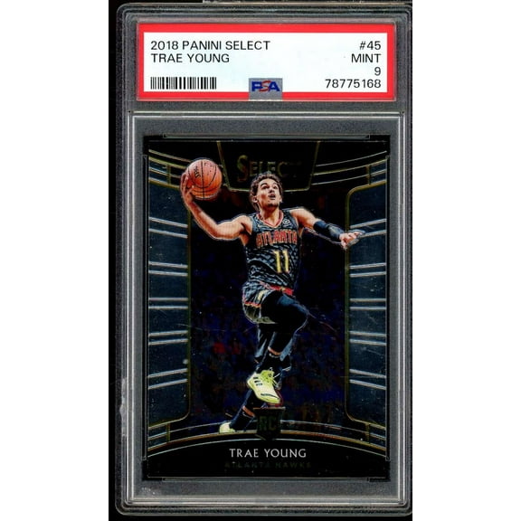 Trae Young Rookie Card 2018-19 Panini Select #45 PSA 9