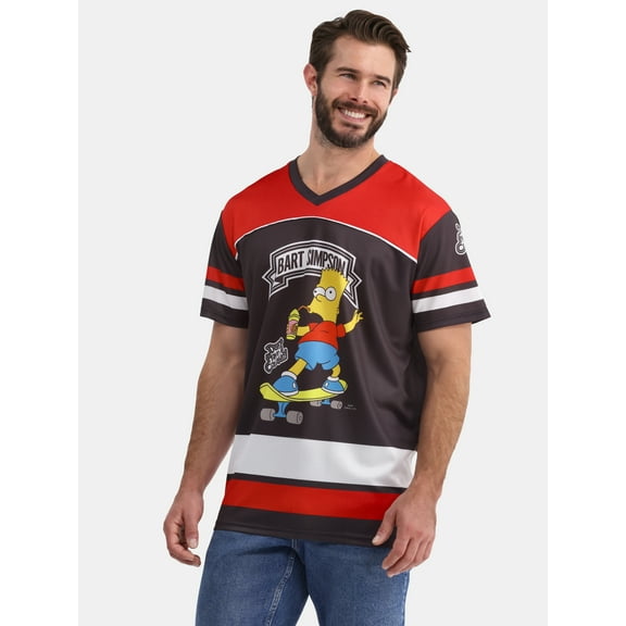 Simpsons Men's and Big Men's Graphic Soccer Jersey, Sizes XS-3XL