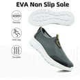 thumbnail image 4 of Men's Walking Slip-On Shoes Mesh Comfortable Lightweight Casual Sneakers Breathable Walking Non Slip Leisure Loafers Gray 10 US, 4 of 7
