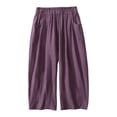 thumbnail image 4 of FYDUU Boy's Summer Ice Silk Pants Lightweight Wide Leg Trousers Kids Loose Fit Casual Bottoms Stylish Trousers 13-14 Years, 4 of 5