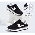 thumbnail image 5 of LUCKY STEP Stylish Retro Platform Sneakers Casual Walking Running Shoes,Black,Womens, 5 of 10