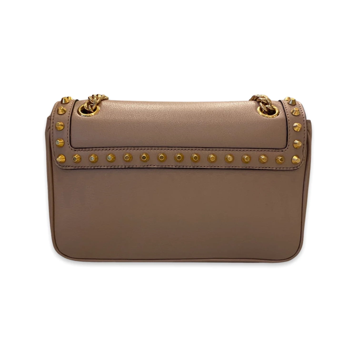 PRADA, Studded Leather Mini Bag, Women, Gold F0522