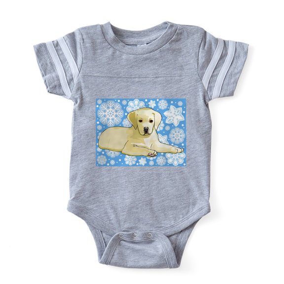 CafePress - FIN Holiday Labrador Retriever Baby Football Bodys - Cute Infant Baby Football Bodysuit