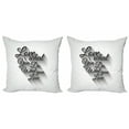 thumbnail image 1 of Ambesonne Saying Throw Pillow Cover 2 Pack, Manuscript Lettering, 16", Pale Grey White, 1 of 2