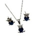 thumbnail image 4 of COLLAR DE BUHO AZUL CON ARETES DE PLATA, 4 of 4