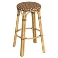 thumbnail image 3 of Home Square Modern Rattan Backless Bar Stool in Brown - Set of 2, 3 of 9