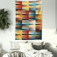 thumbnail image 3 of Retro Tapestry, Long Sharp Edged Horizontal Triangles on Different Color Blocks Creative and Abstract, Wall Hanging for Bedroom Living Room Dorm Decor, 40W X 60L Inches, Multicolor, by Ambesonne, 3 of 5