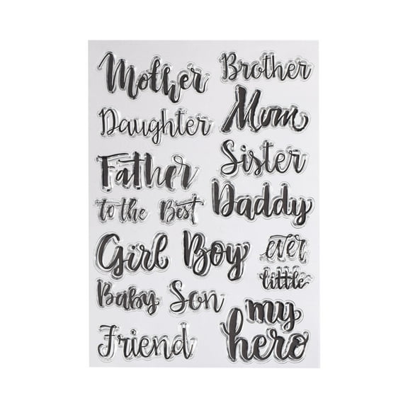 Craft County Clear Silicone Stamps – Various Designs, Lettering, Sizes – Rubber Stamps – DIY Crafts