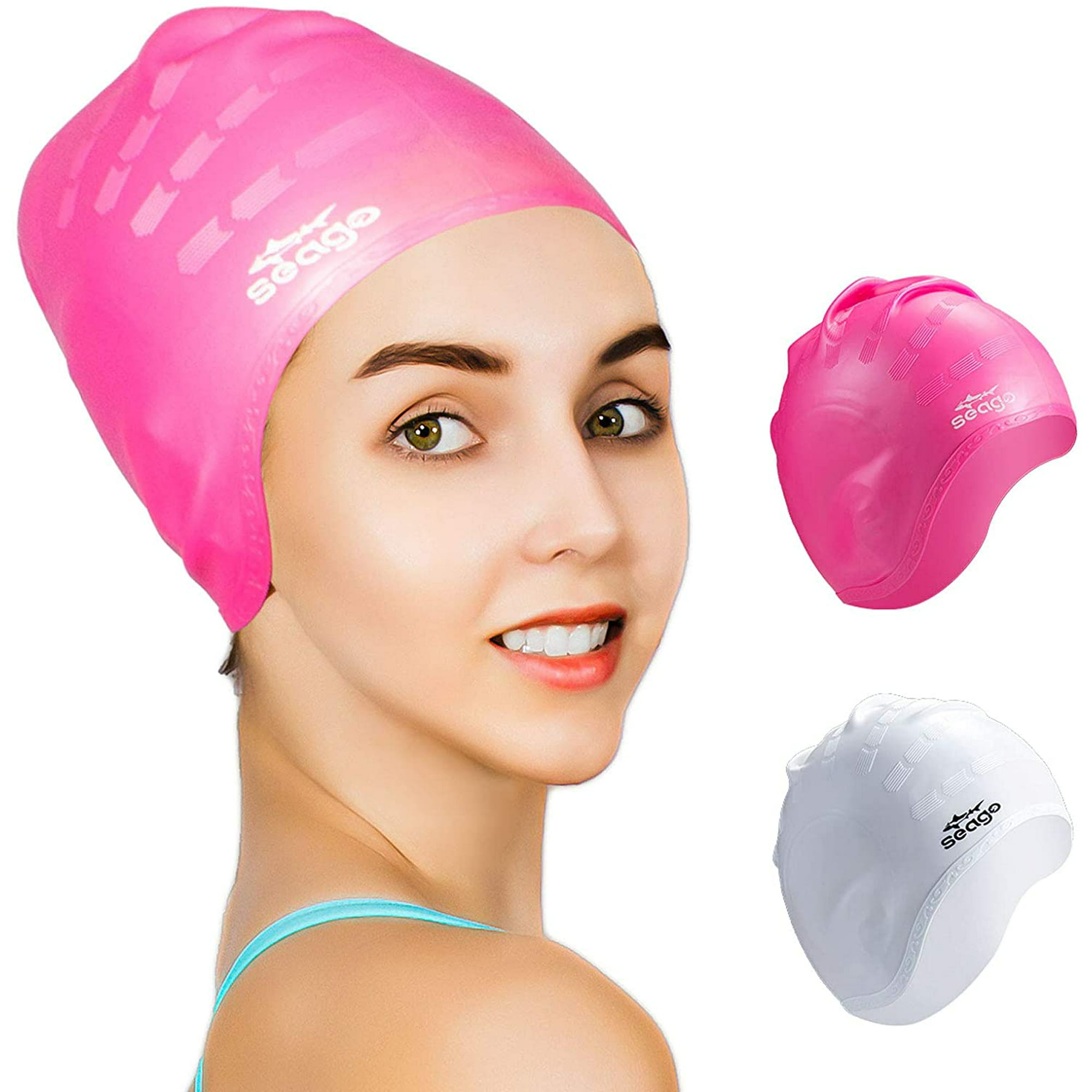 Silicone Swimming Cap for Long Hair,3D Ergonomic Design Silicone Swimming  Caps for Women Kids Men Adults Boys Girls with Ear Plug and Nose Clip |  Walmart Canada