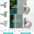 thumbnail image 4 of Adjustable Arched Curved Shower Curtain Rod Rustproof Expandable Aluminum Metal Shower Rod 38-72 Inches Telescoping Design Exquisite Customizable for Bathroom,Need To Drill,Brushed Nickel, 4 of 14