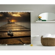 Bathroom Curtains - Scenery Ocean Decorations Bathroom Shower Curtain Set