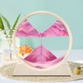 thumbnail image 5 of Aoderun Moving Sand Art Picture Round Glass Decor Desktop Home Office (7", Pink), 5 of 8