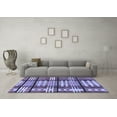 thumbnail image 3 of Ahgly Company Machine Washable Indoor Square Abstract Blue Modern Area Rugs, 4' Square, 3 of 4