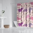 thumbnail image 2 of Pioneer Flower Floral Print Pattern Shower Curtain 84"x72" ,Bathroom Decorative Shower Curtains Set with 12 Hooks,Modern Waterproof Washable Shower Curtain, 2 of 6