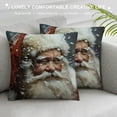 thumbnail image 3 of Orinice Santa Claus Snow Beard Graphic Decorative Cushion Throw Pillow Cover for Home Living Room Sofa Decor Winter Printed 1PC 18x18in, 3 of 5